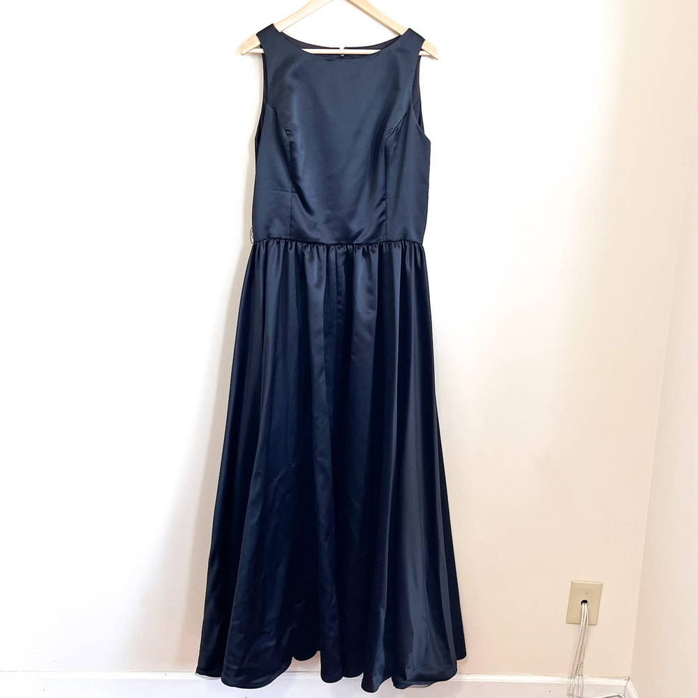 Vera Wang Bridal Collection Black Sleeveless Dress XL Black Evening Long Formal